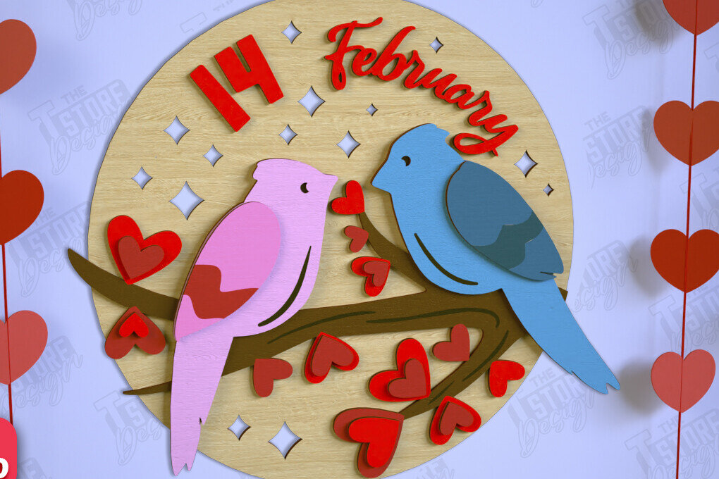 Intra απο ξύλο plywood 3mm-4mm πάχος – Σημάδια για την Ημέρα του Αγίου Βαλεντίνου | Επιγραφές τοίχου Δίασταση  40x30 cm INTRAFABR-110331389