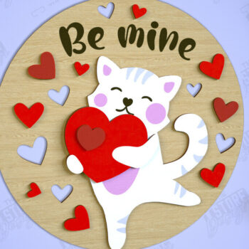 Intra απο ξύλο plywood 3mm-4mm πάχος – Σημάδια για την Ημέρα του Αγίου Βαλεντίνου | Επιγραφές τοίχου Δίασταση  40x30 cm INTRAFABR-110331087 - Image 1