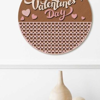 Intra απο ξύλο plywood 3mm-4mm πάχος – ΣΕΤ Ημέρα του Αγίου Βαλεντίνου Διακόσμηση τοίχου Δίασταση  40x30 cm INTRAFABR-87347020 - Image 2