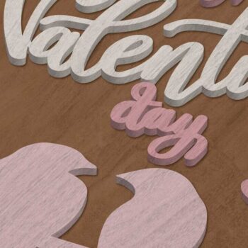 Intra απο ξύλο plywood 3mm-4mm πάχος – ΣΕΤ Ημέρα του Αγίου Βαλεντίνου Διακόσμηση τοίχου Δίασταση  40x30 cm INTRAFABR-87347020 - Image 8