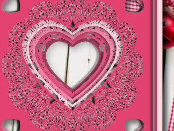 Intra απο ξύλο plywood 3mm-4mm πάχος – Ημέρα του Αγίου Βαλεντίνου Shadowbox Love Heart Δίασταση  20x20 cm INTRAFABR-57223365 - Image 5