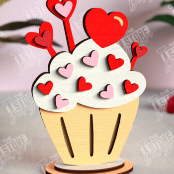 Intra απο ξύλο plywood 3mm-4mm πάχος – Πακέτο με ράφι για την ημέρα του Αγίου Βαλεντίνου Δίασταση  20x20 cm INTRAFABR-110278016 - Image 8