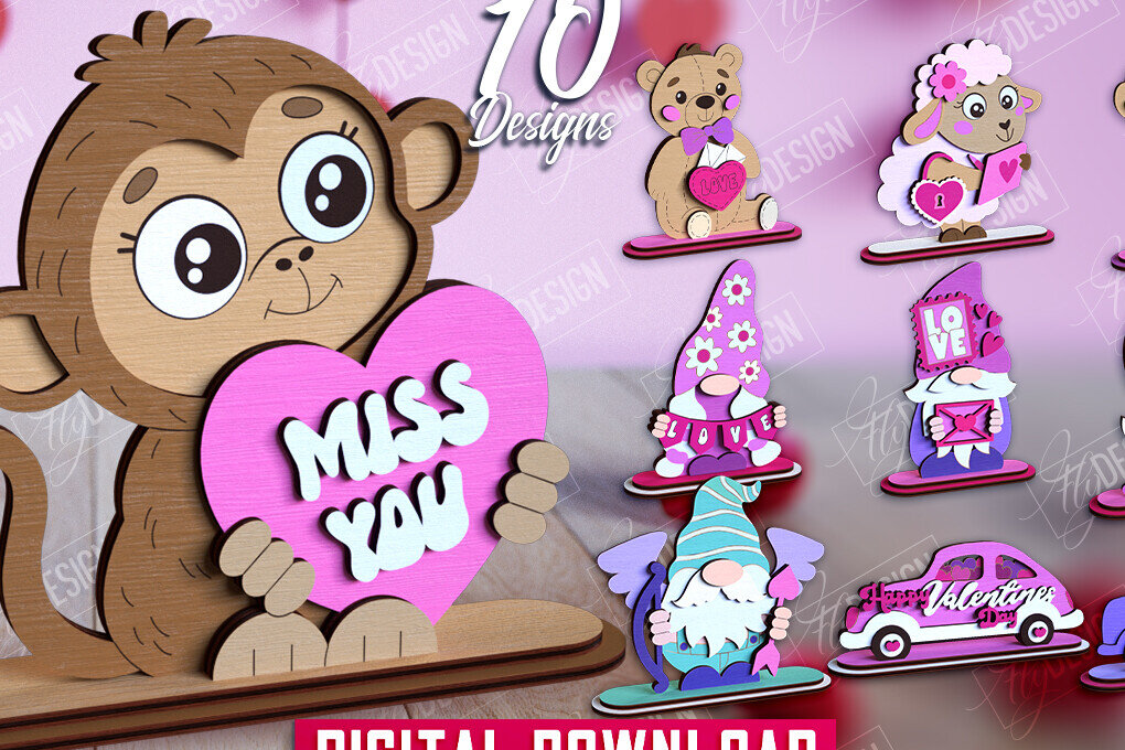 Intra απο ξύλο plywood 3mm-4mm πάχος – Πακέτο με ράφι για την ημέρα του Αγίου Βαλεντίνου Δίασταση  20x20 cm INTRAFABR-110120182