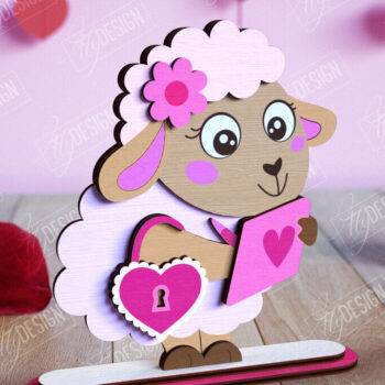 Intra απο ξύλο plywood 3mm-4mm πάχος – Πακέτο με ράφι για την ημέρα του Αγίου Βαλεντίνου Δίασταση  20x20 cm INTRAFABR-110120182 - Image 10