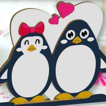 Intra απο ξύλο plywood 3mm-4mm πάχος – Ημέρα του Αγίου Βαλεντίνου ράφι Sitters Cut Laser Δίασταση  20x20 cm INTRAFABR-113465770 - Image 1