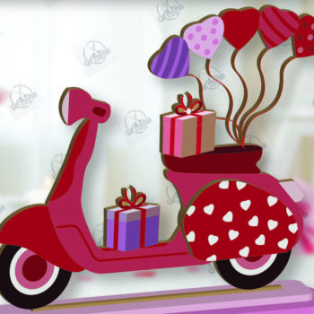 Intra απο ξύλο plywood 3mm-4mm πάχος – Ημέρα του Αγίου Βαλεντίνου ράφι Sitters Cut Laser Δίασταση  20x20 cm INTRAFABR-113392008 - Image 1