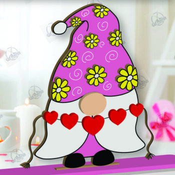 Intra απο ξύλο plywood 3mm-4mm πάχος – Ημέρα του Αγίου Βαλεντίνου ράφι Sitters Cut Laser Δίασταση  20x20 cm INTRAFABR-113392046 - Image 1