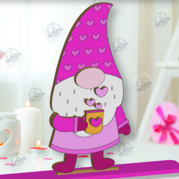 Intra απο ξύλο plywood 3mm-4mm πάχος – Ημέρα του Αγίου Βαλεντίνου ράφι Sitters Cut Laser Δίασταση  20x20 cm INTRAFABR-113465669 - Image 1