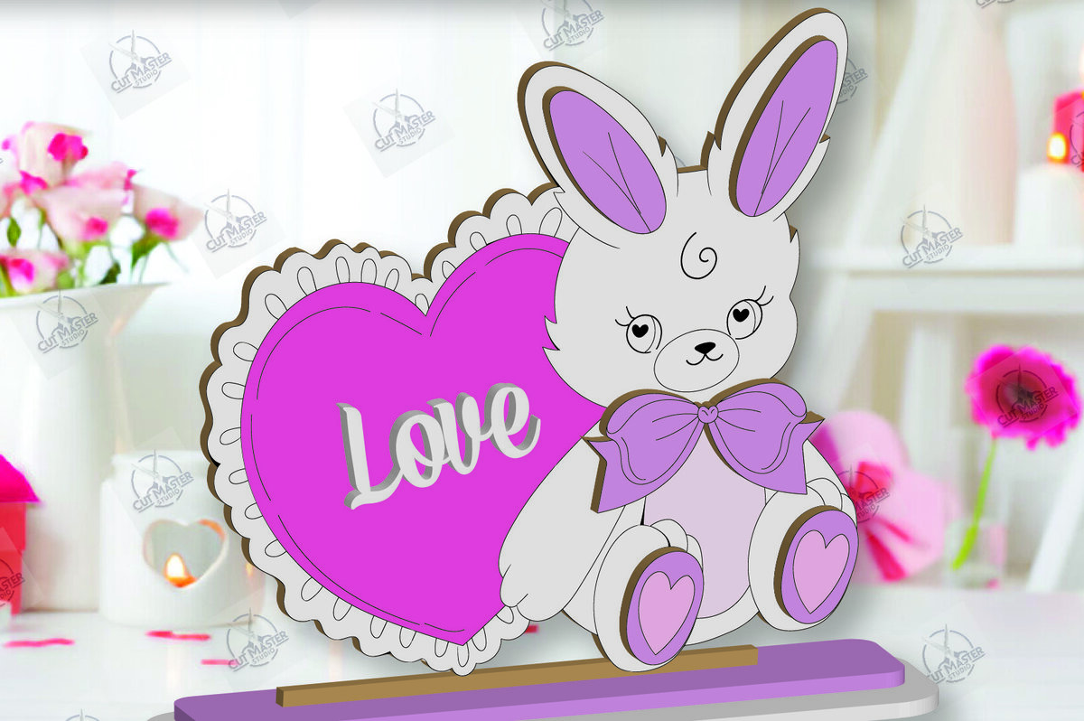 Intra απο ξύλο plywood 3mm-4mm πάχος – Ημέρα του Αγίου Βαλεντίνου ράφι Sitters Cut Laser Δίασταση  20x20 cm INTRAFABR-113391925