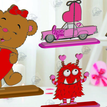 Intra απο ξύλο plywood 3mm-4mm πάχος – Πακέτο ράφι Sitters Day του Αγίου Βαλεντίνου Δίασταση  20x20 cm INTRAFABR-113465947 - Image 2