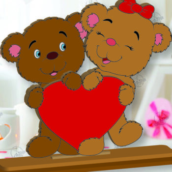 Intra απο ξύλο plywood 3mm-4mm πάχος – Πακέτο ράφι Sitters Day του Αγίου Βαλεντίνου Δίασταση  20x20 cm INTRAFABR-113465947 - Image 3