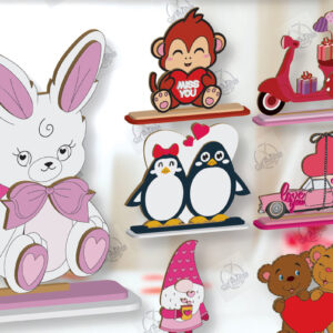 Intra απο ξύλο plywood 3mm-4mm πάχος – Πακέτο ράφι Sitters Day του Αγίου Βαλεντίνου Δίασταση 20x20 cm INTRAFABR-113465965