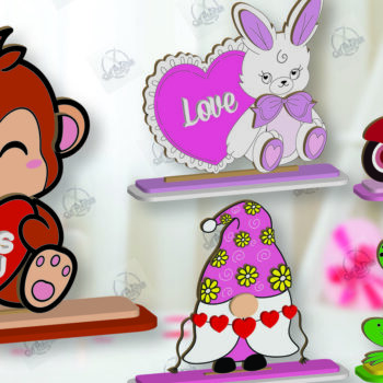 Intra απο ξύλο plywood 3mm-4mm πάχος – Πακέτο ράφι Sitters Day του Αγίου Βαλεντίνου Δίασταση  20x20 cm INTRAFABR-113392111 - Image 2