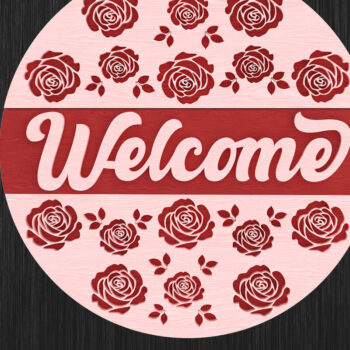 Intra απο ξύλο plywood 3mm-4mm πάχος – Σημάδι ημέρας του Αγίου Βαλεντίνου με τριαντάφυλλα Δίασταση  20x20 cm INTRAFABR-109938325 - Image 1