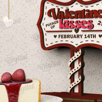 Intra απο ξύλο plywood 3mm-4mm πάχος – Δέσμη κοπής με λέιζερ σημάδια ημέρας του Αγίου Βαλεντίνου Δίασταση  20x20 cm INTRAFABR-111611190 - Image 5