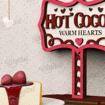 Intra απο ξύλο plywood 3mm-4mm πάχος – Δέσμη κοπής με λέιζερ σημάδια ημέρας του Αγίου Βαλεντίνου Δίασταση  20x20 cm INTRAFABR-111611190 - Image 10