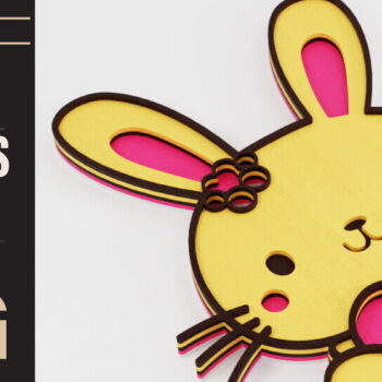 Intra απο ξύλο plywood 3mm-4mm πάχος – Ειδική χειροτεχνία για λαγουδάκι για την ημέρα του Αγίου Βαλεντίνου Δίασταση  20x20 cm INTRAFABR-88402209 - Image 1