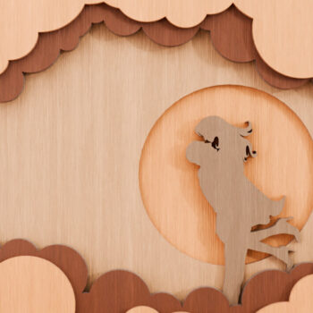 Intra απο ξύλο plywood 3mm-4mm πάχος – Ειδικό αρχείο κοπής με λέιζερ για την ημέρα του Αγίου Βαλεντίνου Δίασταση  20x20 cm INTRAFABR-89878195 - Image 1