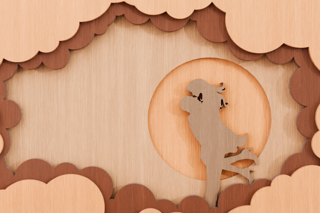 Intra απο ξύλο plywood 3mm-4mm πάχος – Ειδικό αρχείο κοπής με λέιζερ για την ημέρα του Αγίου Βαλεντίνου Δίασταση  20x20 cm INTRAFABR-89878195