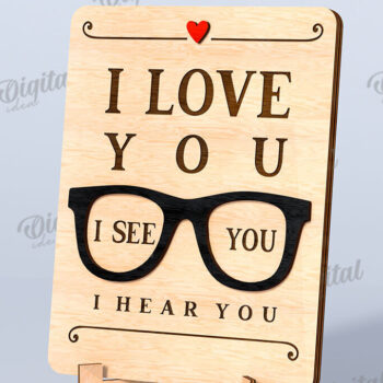 Intra απο ξύλο plywood 3mm-4mm πάχος – Διακόσμηση σταντ για την ημέρα του Αγίου Βαλεντίνου Κόψιμο με λέιζερ Δίασταση  20x20 cm INTRAFABR-114872481 - Image 1