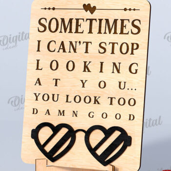 Intra απο ξύλο plywood 3mm-4mm πάχος – Διακόσμηση σταντ για την ημέρα του Αγίου Βαλεντίνου Κόψιμο με λέιζερ Δίασταση  20x20 cm INTRAFABR-114872505 - Image 1