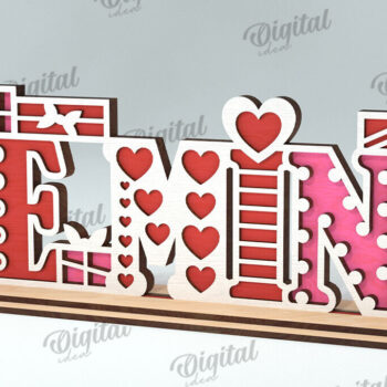 Intra απο ξύλο plywood 3mm-4mm πάχος – Διακόσμηση σταντ για την ημέρα του Αγίου Βαλεντίνου Κόψιμο με λέιζερ Δίασταση  20x20 cm INTRAFABR-113765413 - Image 1