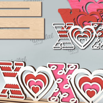 Intra απο ξύλο plywood 3mm-4mm πάχος – Διακόσμηση σταντ για την ημέρα του Αγίου Βαλεντίνου Κόψιμο με λέιζερ Δίασταση  20x20 cm INTRAFABR-113765450 - Image 2