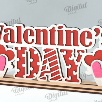 Intra απο ξύλο plywood 3mm-4mm πάχος – Διακόσμηση σταντ για την ημέρα του Αγίου Βαλεντίνου Κόψιμο με λέιζερ Δίασταση  20x20 cm INTRAFABR-113765484 - Image 1