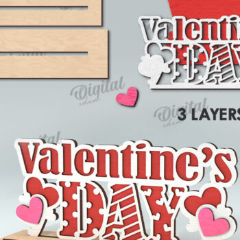 Intra απο ξύλο plywood 3mm-4mm πάχος – Διακόσμηση σταντ για την ημέρα του Αγίου Βαλεντίνου Κόψιμο με λέιζερ Δίασταση  20x20 cm INTRAFABR-113765484 - Image 2