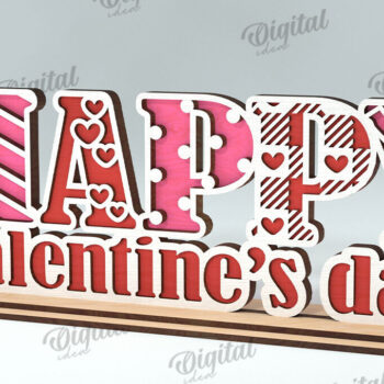 Intra απο ξύλο plywood 3mm-4mm πάχος – Διακόσμηση σταντ για την ημέρα του Αγίου Βαλεντίνου Κόψιμο με λέιζερ Δίασταση  20x20 cm INTRAFABR-113765509 - Image 1