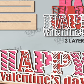 Intra απο ξύλο plywood 3mm-4mm πάχος – Διακόσμηση σταντ για την ημέρα του Αγίου Βαλεντίνου Κόψιμο με λέιζερ Δίασταση  20x20 cm INTRAFABR-113765509 - Image 2