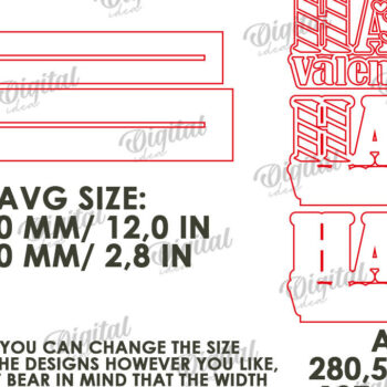 Intra απο ξύλο plywood 3mm-4mm πάχος – Διακόσμηση σταντ για την ημέρα του Αγίου Βαλεντίνου Κόψιμο με λέιζερ Δίασταση  20x20 cm INTRAFABR-113765509 - Image 3