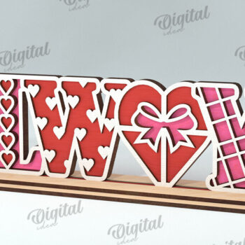 Intra απο ξύλο plywood 3mm-4mm πάχος – Διακόσμηση σταντ για την ημέρα του Αγίου Βαλεντίνου Κόψιμο με λέιζερ Δίασταση  20x20 cm INTRAFABR-113765557 - Image 1