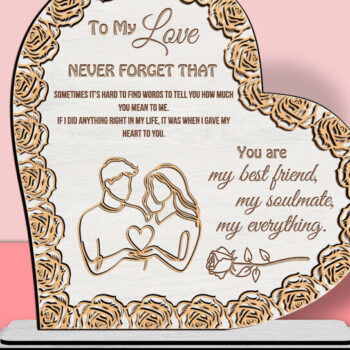 Intra απο ξύλο plywood 3mm-4mm πάχος – Ημέρα του Αγίου Βαλεντίνου Standing Decor Laser Δίασταση  20x20 cm INTRAFABR-121828323 - Image 1