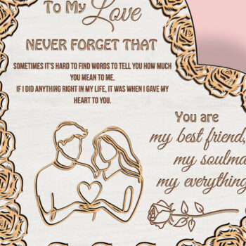 Intra απο ξύλο plywood 3mm-4mm πάχος – Ημέρα του Αγίου Βαλεντίνου Standing Decor Laser Δίασταση  20x20 cm INTRAFABR-121828323 - Image 2