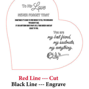 Intra απο ξύλο plywood 3mm-4mm πάχος – Ημέρα του Αγίου Βαλεντίνου Standing Decor Laser Δίασταση  20x20 cm INTRAFABR-121828323 - Image 3