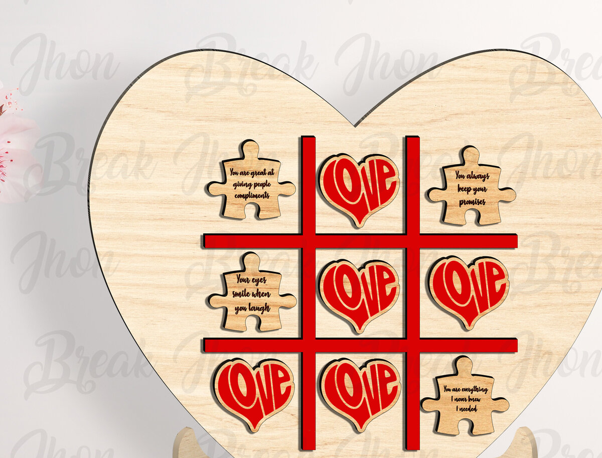 Intra απο ξύλο plywood 3mm-4mm πάχος – Μόνιμα αρχεία κοπής με λέιζερ για την ημέρα του Αγίου Βαλεντίνου Δίασταση  20x20 cm INTRAFABR-114050598