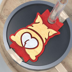 Intra απο ξύλο plywood 3mm-4mm πάχος – Ημέρα του Αγίου Βαλεντίνου Stanley Topper LaserCut Δίασταση  20x20 cm INTRAFABR-109868277