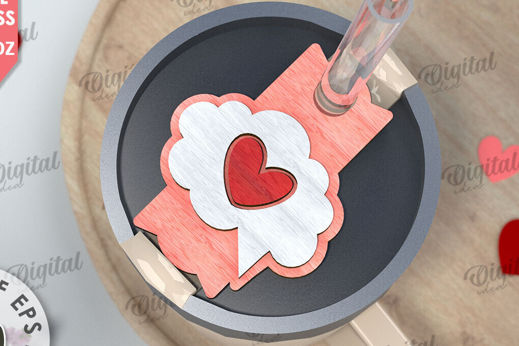 Intra απο ξύλο plywood 3mm-4mm πάχος – Ημέρα του Αγίου Βαλεντίνου Stanley Topper LaserCut Δίασταση  20x20 cm INTRAFABR-109868461