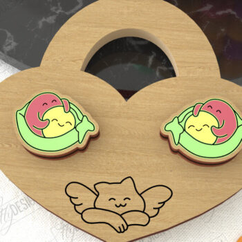 Intra απο ξύλο plywood 3mm-4mm πάχος – Πακέτο με καρφωτά σκουλαρίκια για την ημέρα του Αγίου Βαλεντίνου Δίασταση  5x5 cm INTRAFABR-109033078 - Image 7