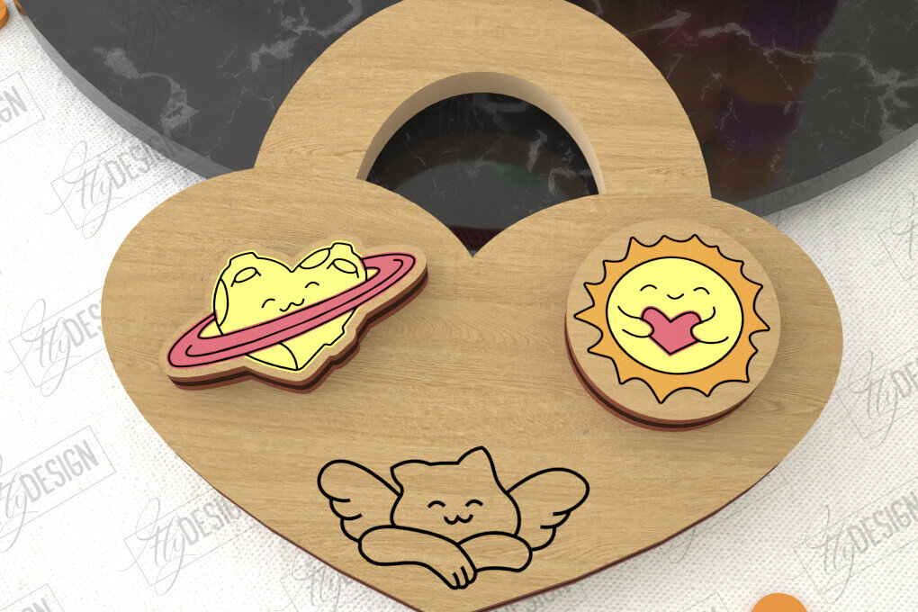 Intra απο ξύλο plywood 3mm-4mm πάχος – Σκουλαρίκια για την Ημέρα του Αγίου Βαλεντίνου |Ιδέα δώρου Δίασταση  5x5 cm INTRAFABR-109032832