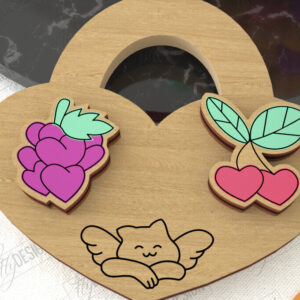 Intra απο ξύλο plywood 3mm-4mm πάχος – Σκουλαρίκια για την Ημέρα του Αγίου Βαλεντίνου |Ιδέα δώρου Δίασταση  5x5 cm INTRAFABR-109032853