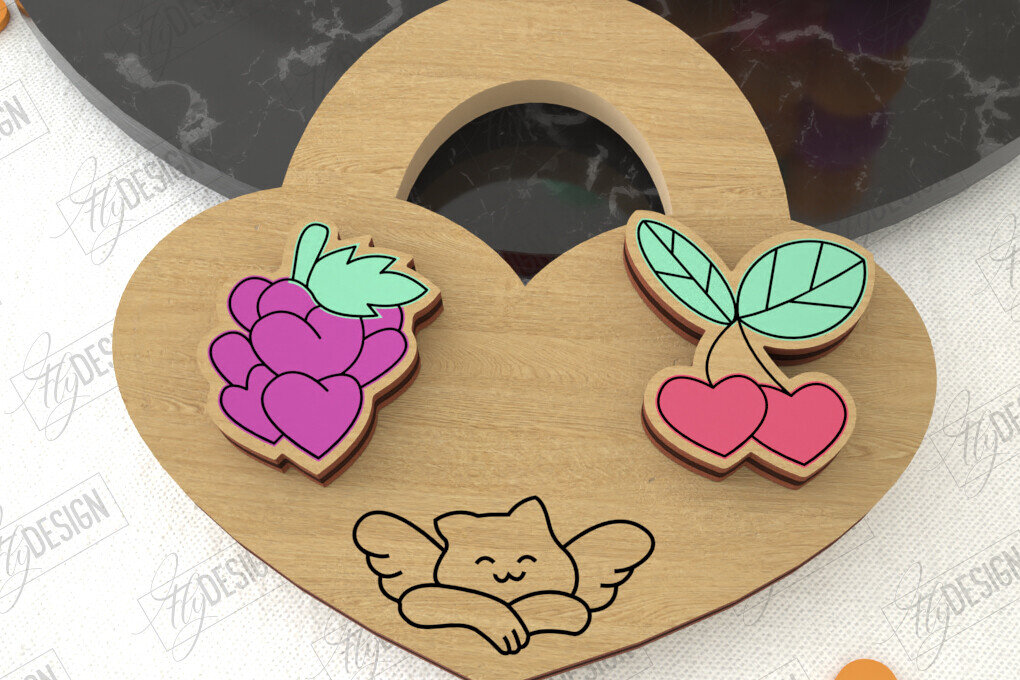 Intra απο ξύλο plywood 3mm-4mm πάχος – Σκουλαρίκια για την Ημέρα του Αγίου Βαλεντίνου |Ιδέα δώρου Δίασταση  5x5 cm INTRAFABR-109032853