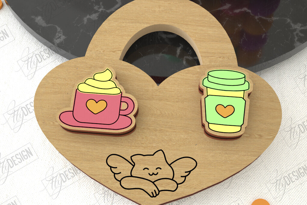 Intra απο ξύλο plywood 3mm-4mm πάχος – Σκουλαρίκια για την Ημέρα του Αγίου Βαλεντίνου |Ιδέα δώρου Δίασταση  5x5 cm INTRAFABR-109032858