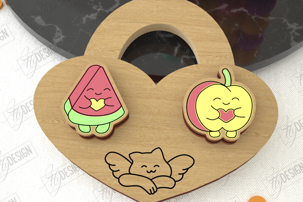 Intra απο ξύλο plywood 3mm-4mm πάχος – Σκουλαρίκια για την Ημέρα του Αγίου Βαλεντίνου |Ιδέα δώρου Δίασταση  5x5 cm INTRAFABR-109032875