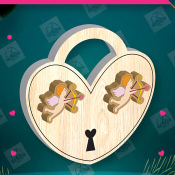 Intra απο ξύλο plywood 3mm-4mm πάχος – Σκουλαρίκια για την Ημέρα του Αγίου Βαλεντίνου Δίασταση  5x5 cm INTRAFABR-112932655 - Image 1