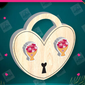 Intra απο ξύλο plywood 3mm-4mm πάχος – Σκουλαρίκια για την Ημέρα του Αγίου Βαλεντίνου Δίασταση  5x5 cm INTRAFABR-112932512