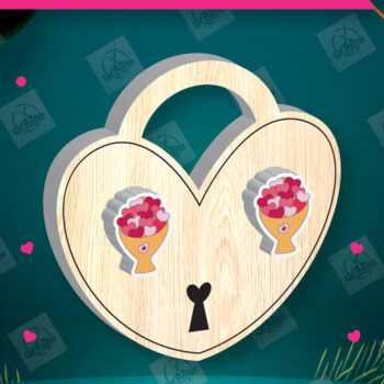 Intra απο ξύλο plywood 3mm-4mm πάχος – Σκουλαρίκια για την Ημέρα του Αγίου Βαλεντίνου Δίασταση  5x5 cm INTRAFABR-112932512 - Image 1