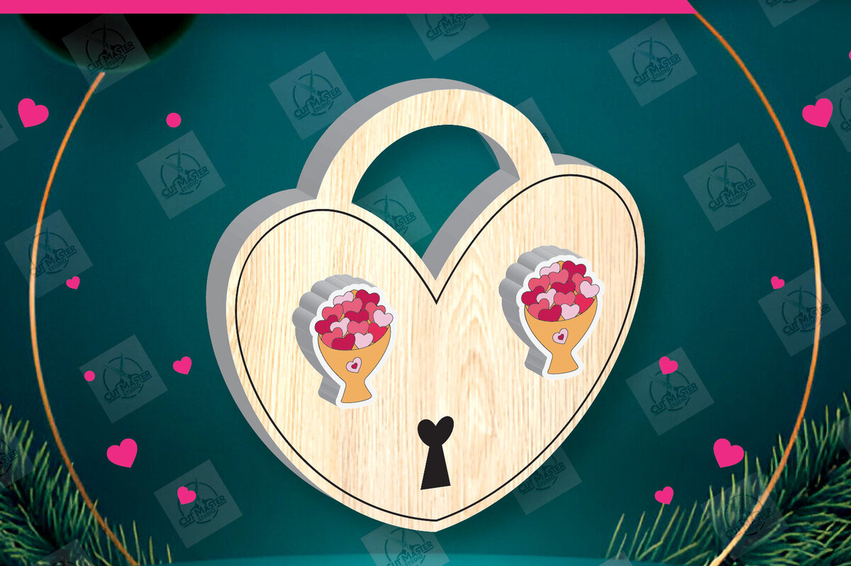 Intra απο ξύλο plywood 3mm-4mm πάχος – Σκουλαρίκια για την Ημέρα του Αγίου Βαλεντίνου Δίασταση  5x5 cm INTRAFABR-112932512