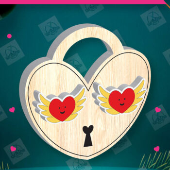 Intra απο ξύλο plywood 3mm-4mm πάχος – Σκουλαρίκια για την Ημέρα του Αγίου Βαλεντίνου Δίασταση  5x5 cm INTRAFABR-112932523 - Image 1